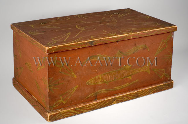 Trunk, Painted, Paint Decorated
Ex Jean Lipman Collection
Northeastern United States
Poplar, entire view